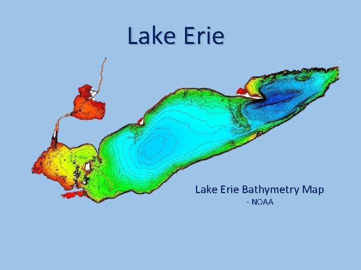 Lake Erie Bathymetry Map - NOAA 