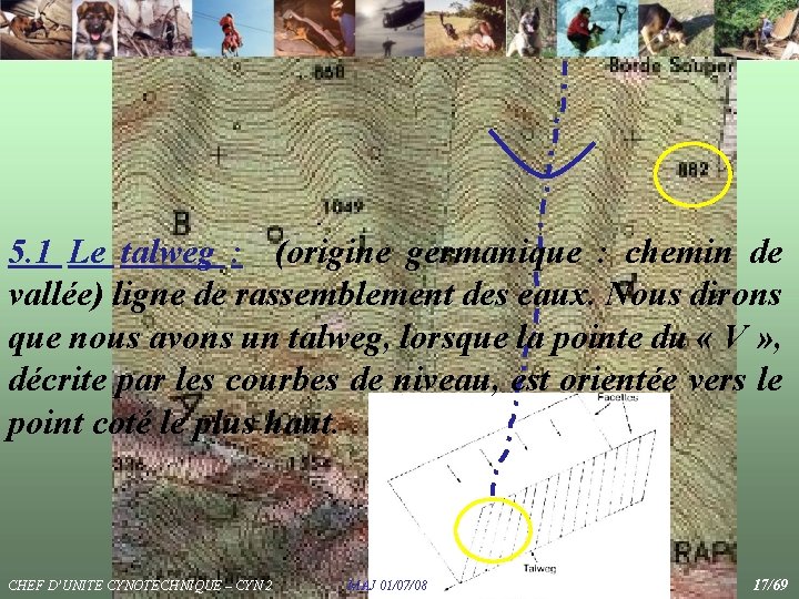 5. 1 Le talweg : (origine germanique : chemin de vallée) ligne de rassemblement 5. 1 Le talweg : (origine germanique : chemin de vallée) ligne de rassemblement