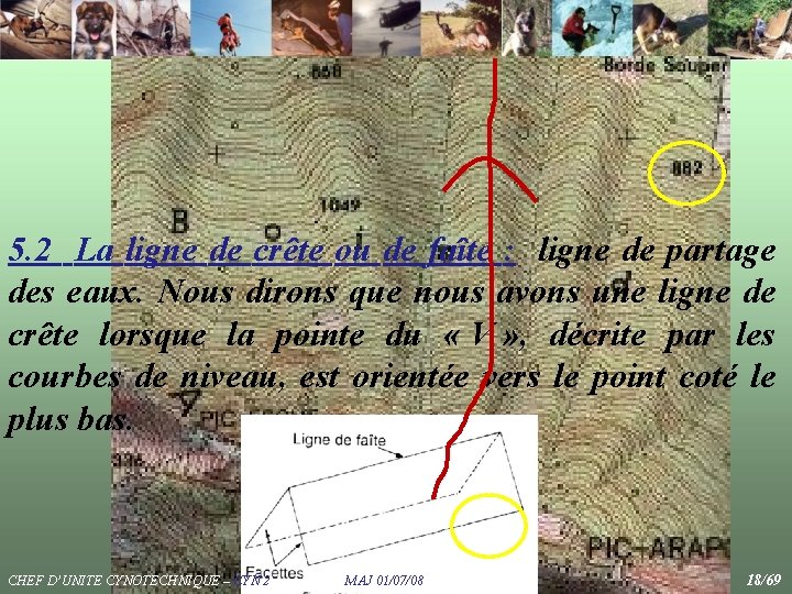 5. 2 La ligne de crête ou de faîte : ligne de partage des 5. 2 La ligne de crête ou de faîte : ligne de partage des