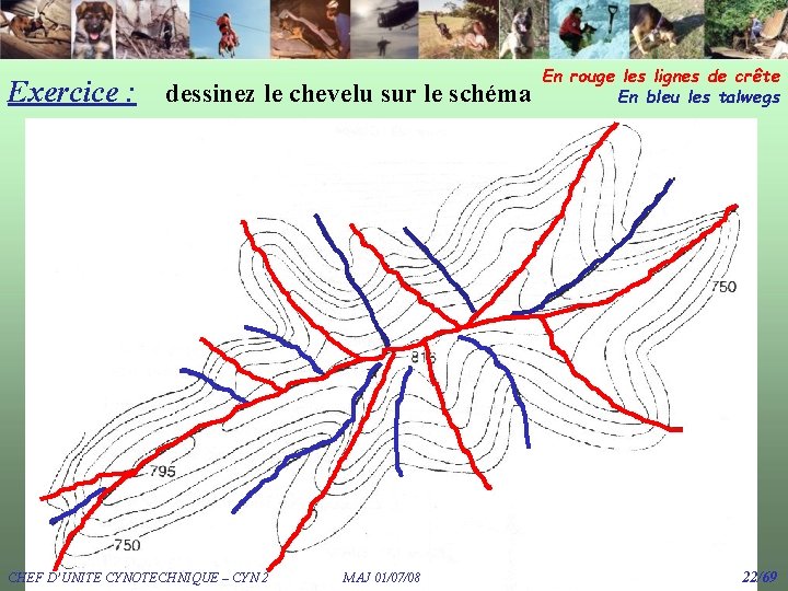 Exercice : dessinez le chevelu sur le schéma CHEF D’UNITE CYNOTECHNIQUE – CYN 2 Exercice : dessinez le chevelu sur le schéma CHEF D’UNITE CYNOTECHNIQUE – CYN 2