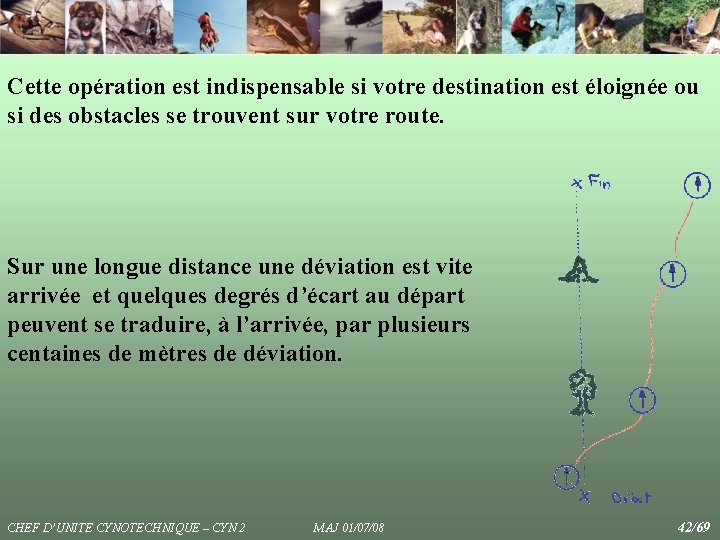 Cette opération est indispensable si votre destination est éloignée ou si des obstacles se Cette opération est indispensable si votre destination est éloignée ou si des obstacles se