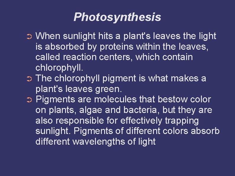 Photosynthesis is how plants make food Plants convert
