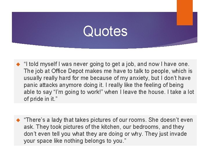 Quotes “I told myself I was never going to get a job, and now Quotes “I told myself I was never going to get a job, and now