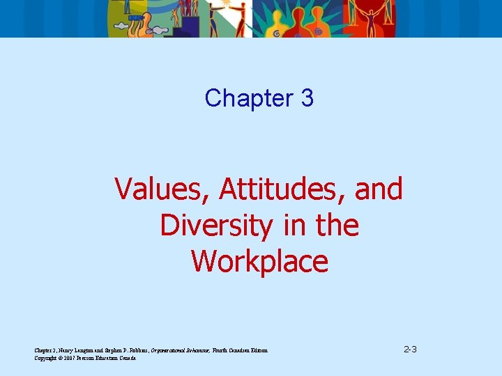 Chapter 3 Values, Attitudes, and Diversity in the Workplace Chapter 2, Nancy Langton and