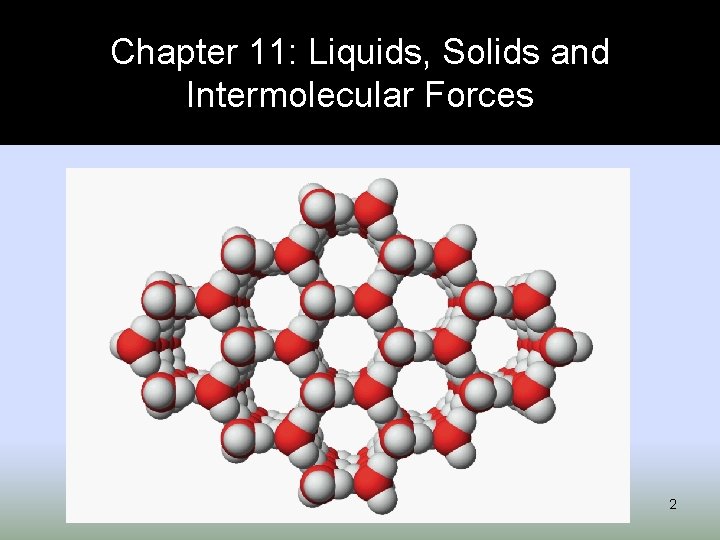 Chapter 11: Liquids, Solids and Intermolecular Forces 2 