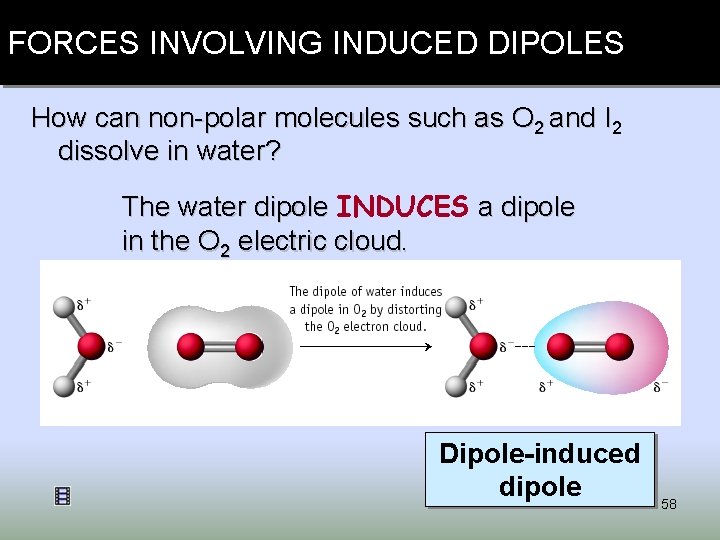 FORCES INVOLVING INDUCED DIPOLES How can non-polar molecules such as O 2 and I