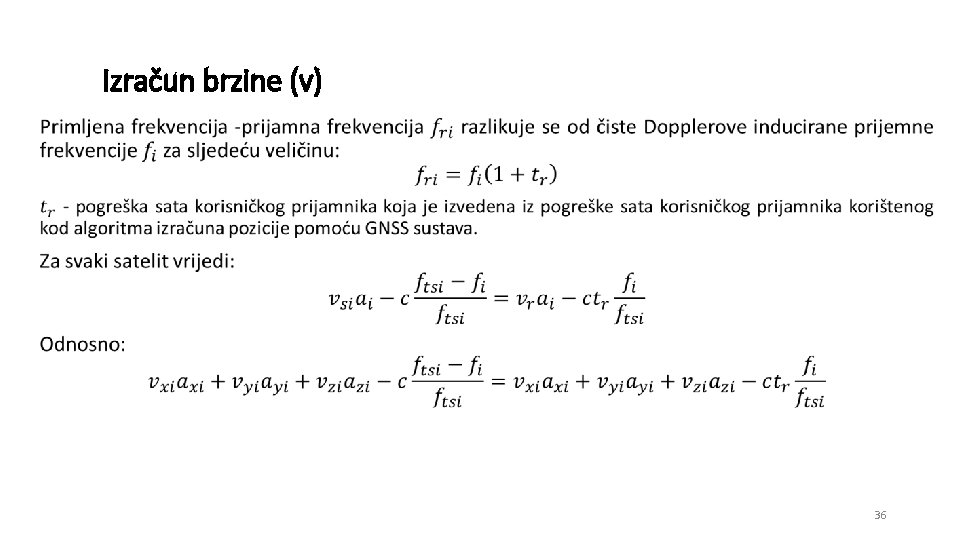 Izračun brzine (v) • 36 