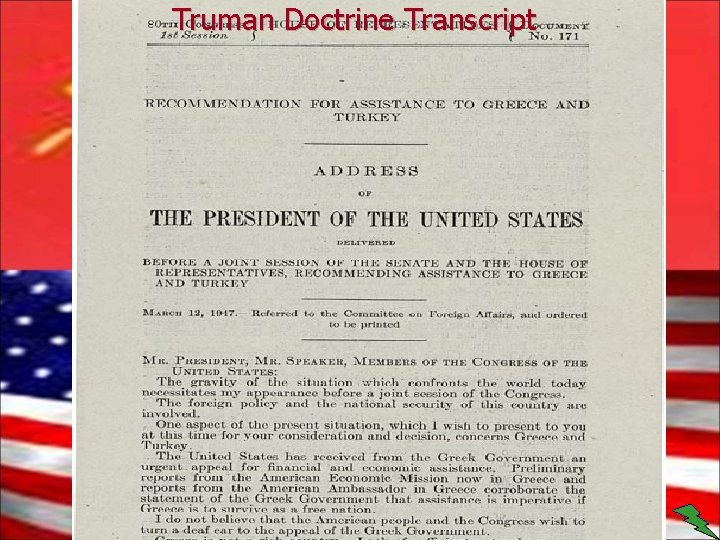 Truman Doctrine Transcript 