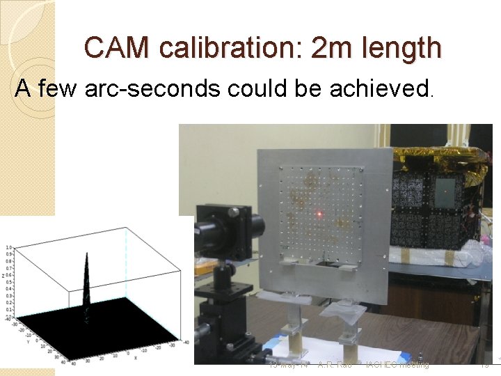 CAM calibration: 2 m length A few arc-seconds could be achieved. 13 -May-14 A.