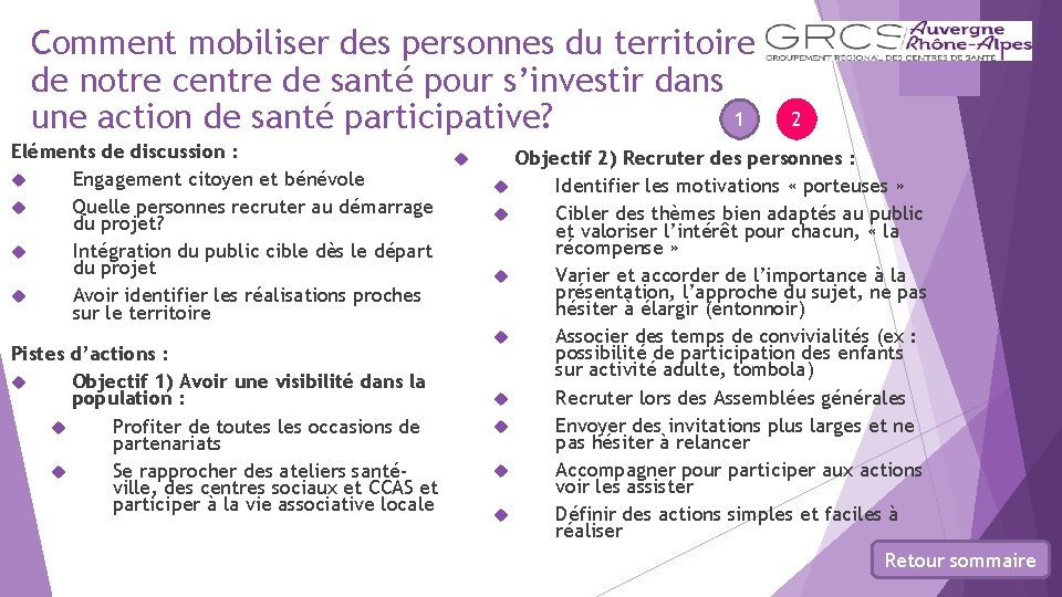 Comment mobiliser des personnes du territoire de notre centre de santé pour s’investir dans
