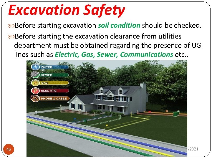 Excavation Safety Before starting excavation soil condition should be checked. Before starting the excavation