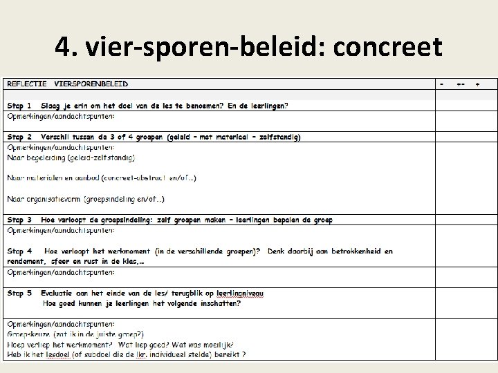 4. vier-sporen-beleid: concreet 