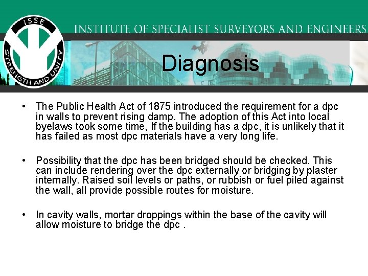 Diagnosis • The Public Health Act of 1875 introduced the requirement for a dpc