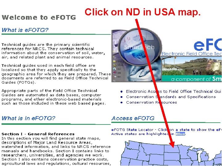 Click on ND in USA map. 7 