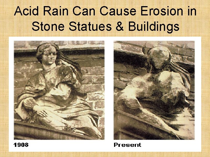 Acid Rain Cause Erosion in Stone Statues & Buildings 