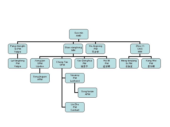 Sun min AMD Pang chenglin Sr. PM Vaigra Lai fangdong PM Vaigra Shao xianghong