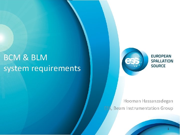 BCM & BLM system requirements Hooman Hassanzadegan ESS, Beam Instrumentation Group 1 
