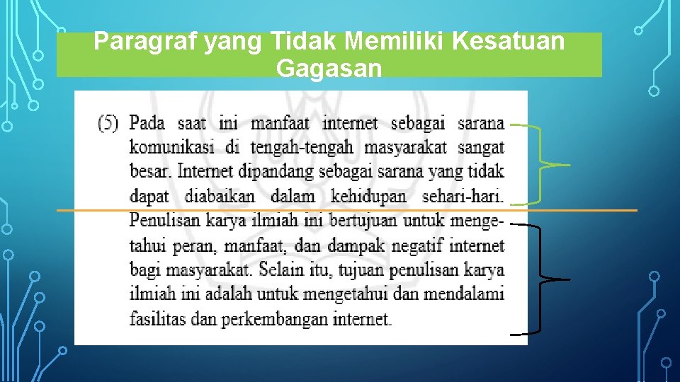 Paragraf yang Tidak Memiliki Kesatuan Gagasan 