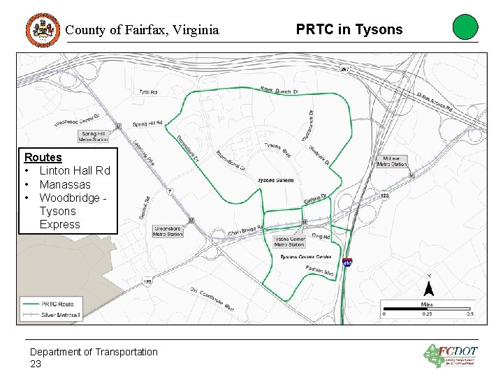 County of Fairfax, Virginia Routes • Linton Hall Rd • Manassas • Woodbridge Tysons