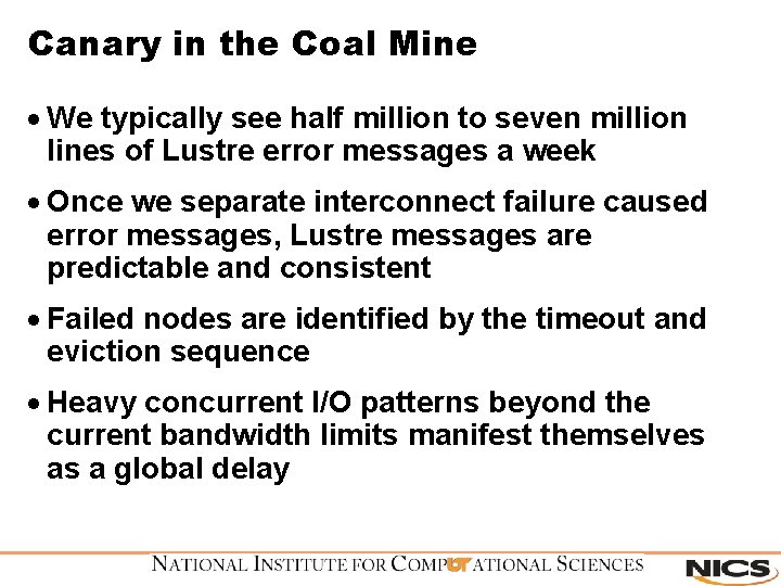 Canary in the Coal Mine · We typically see half million to seven million