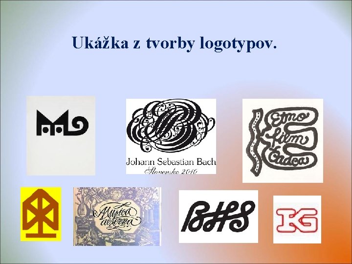 Ukážka z tvorby logotypov. 