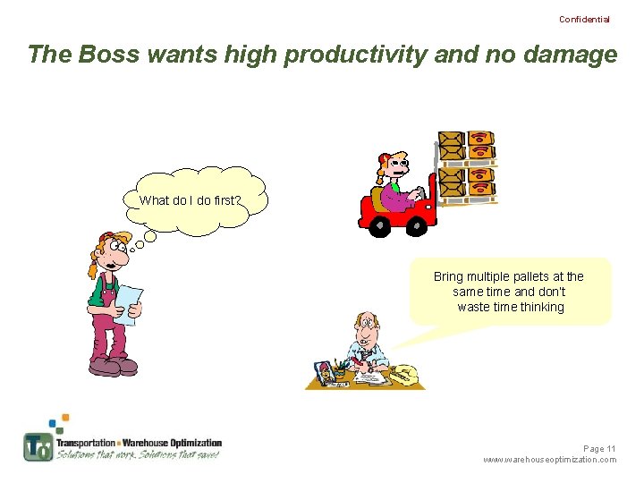 Confidential The Boss wants high productivity and no damage What do I do first?