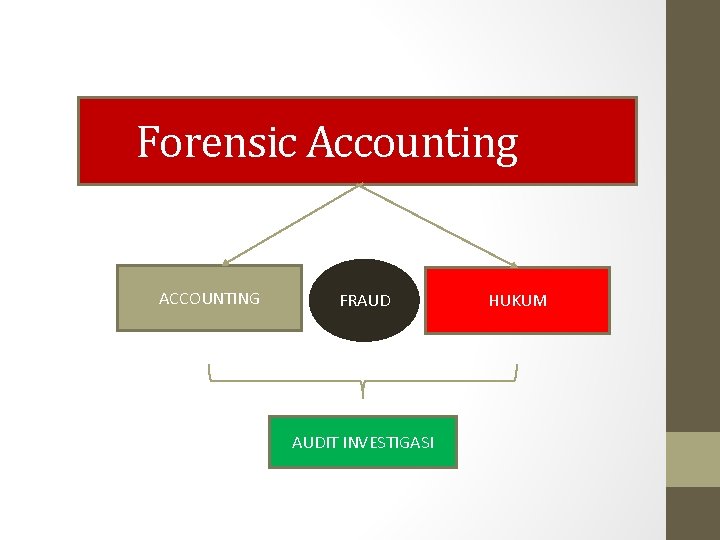 Forensic Accounting ACCOUNTING FRAUD AUDIT INVESTIGASI HUKUM 