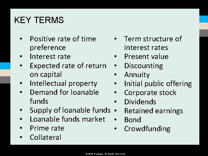 KEY TERMS • Positive rate of time preference • Interest rate • Expected rate