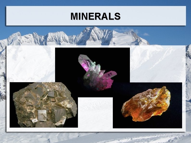 MINERALS 