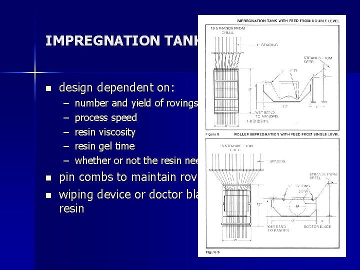 IMPREGNATION TANK (RESIN BATH) n design dependent on: – – – n n number