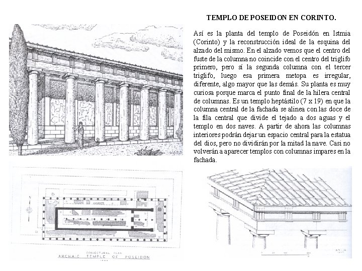 TEMPLO DE POSEIDON EN CORINTO. Así es la planta del templo de Poseidón en