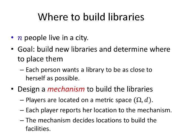 Where to build libraries • 