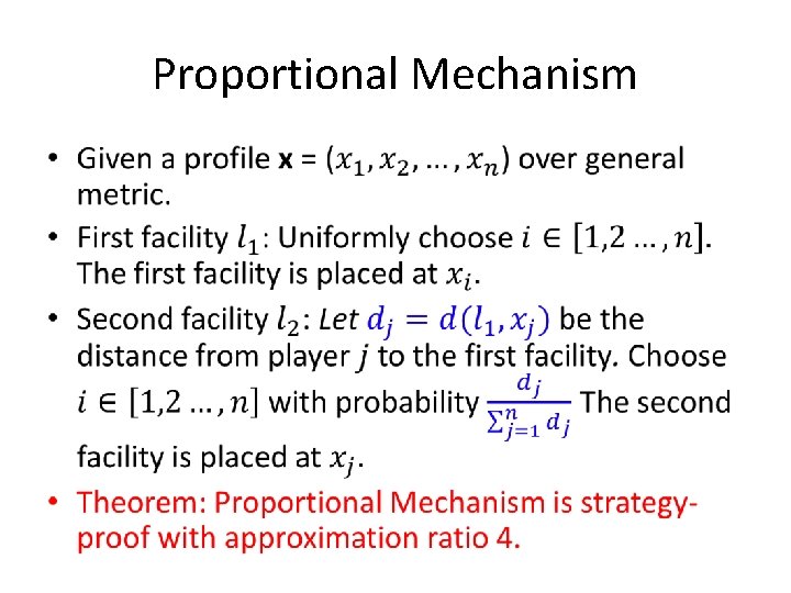 Proportional Mechanism • 