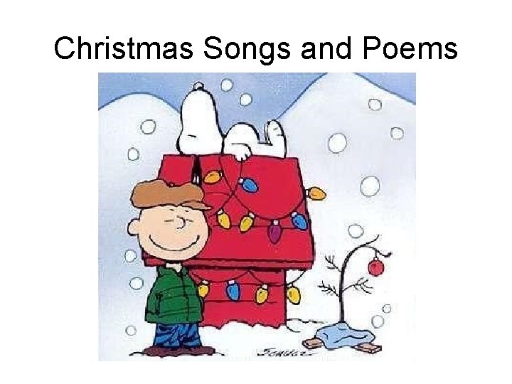 Christmas Songs and Poems 