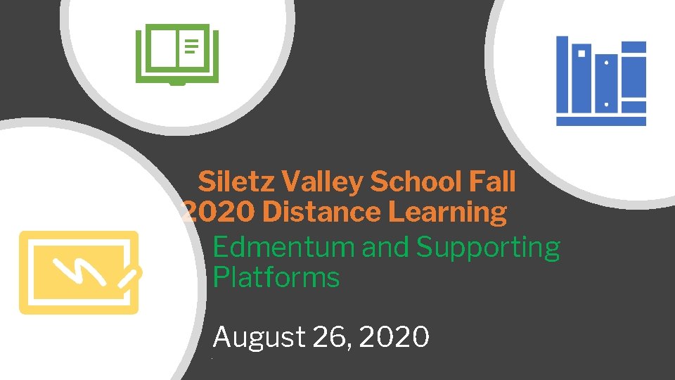 Siletz Valley School Fall 2020 Distance Learning Edmentum and Supporting Platforms August 26, 2020.