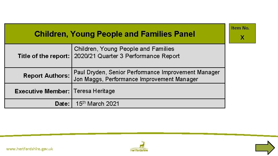 Children, Young People and Families Panel Children, Young People and Families Title of the Children, Young People and Families Panel Children, Young People and Families Title of the