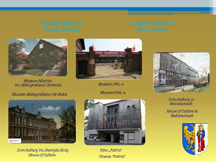 Obiekty kultury w Rudzie Śląskiej Muzeum Miejskie im. Maksymiliana Chroboka Museum Maksymiliana Chroboka Cultural Obiekty kultury w Rudzie Śląskiej Muzeum Miejskie im. Maksymiliana Chroboka Museum Maksymiliana Chroboka Cultural