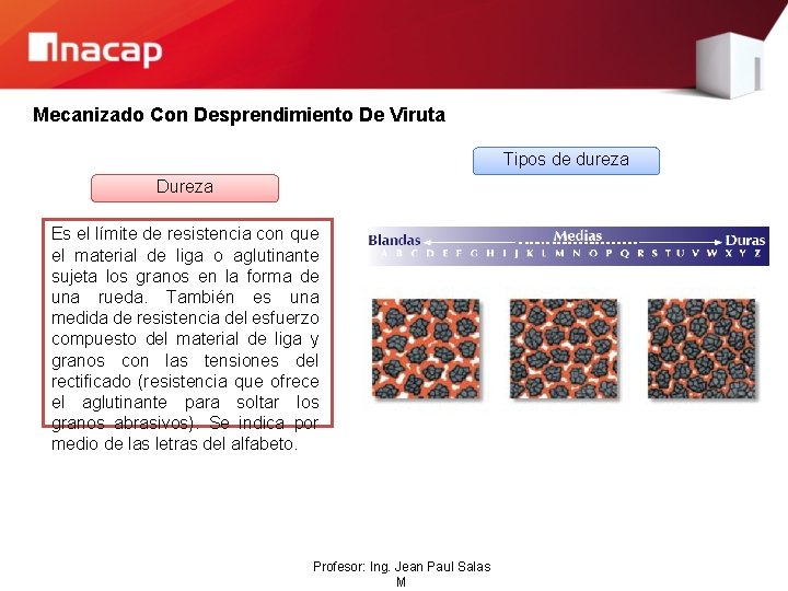 Mecanizado Con Desprendimiento De Viruta Tipos de dureza Dureza Es el límite de resistencia Mecanizado Con Desprendimiento De Viruta Tipos de dureza Dureza Es el límite de resistencia