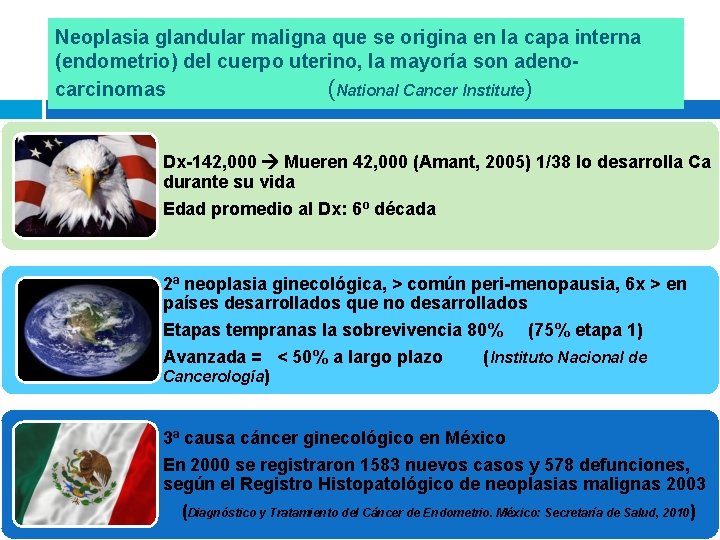 Neoplasia glandular maligna que se origina en la capa interna (endometrio) del cuerpo uterino, Neoplasia glandular maligna que se origina en la capa interna (endometrio) del cuerpo uterino,