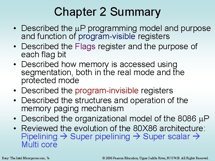 Chapter 2 Summary • Described the m. P programming model and purpose and function Chapter 2 Summary • Described the m. P programming model and purpose and function