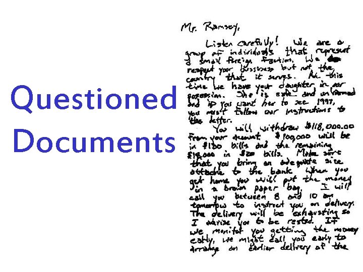 Questioned Documents 