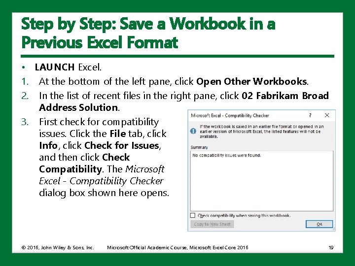 Step by Step: Save a Workbook in a Previous Excel Format • LAUNCH Excel.