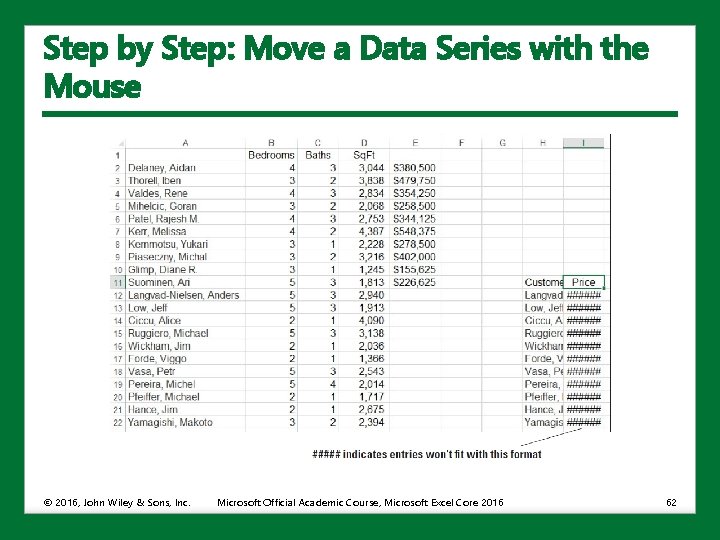 Step by Step: Move a Data Series with the Mouse © 2016, John Wiley