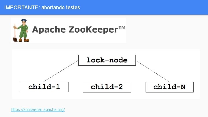 IMPORTANTE: abortando testes https: //zookeeper. apache. org/ 