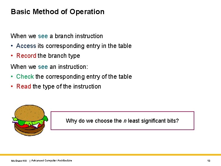 Basic Method of Operation When we see a branch instruction • Access its corresponding