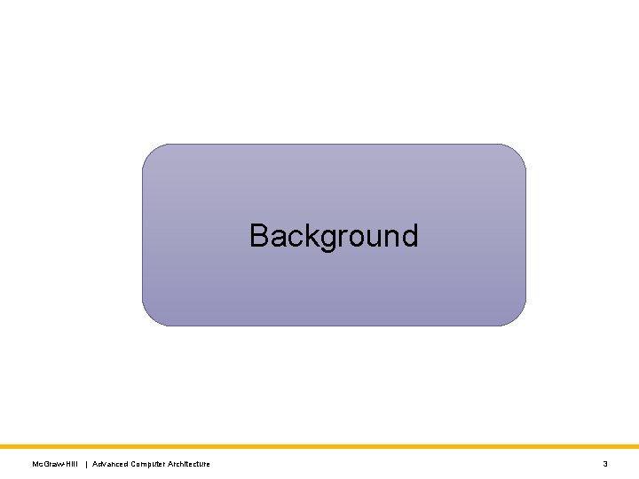 Background Mc. Graw-Hill | Advanced Computer Architecture 3 