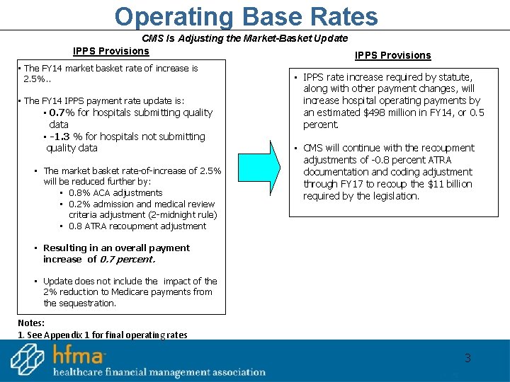 HFMAs Regulatory Sound Bites An Overview of the