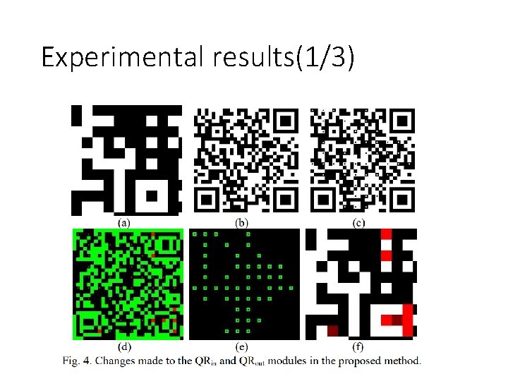 Experimental results(1/3) 