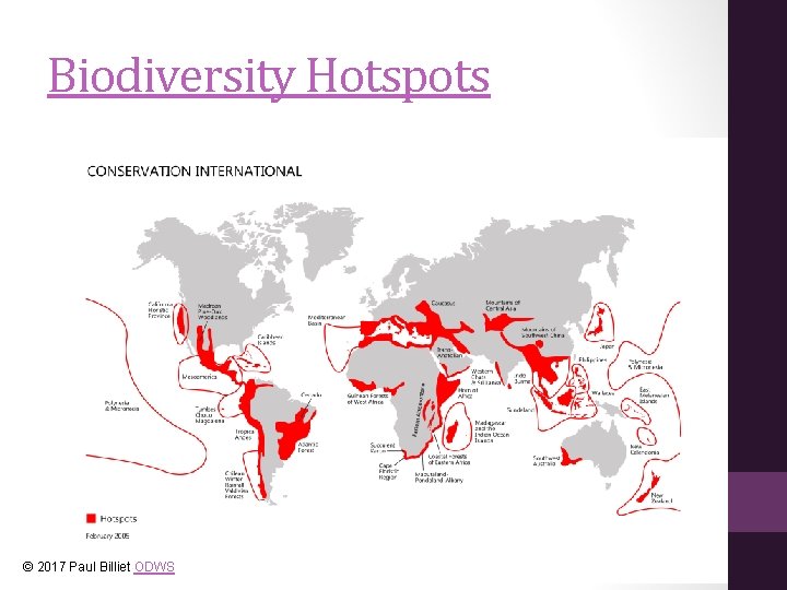 Biodiversity Hotspots © 2017 Paul Billiet ODWS 