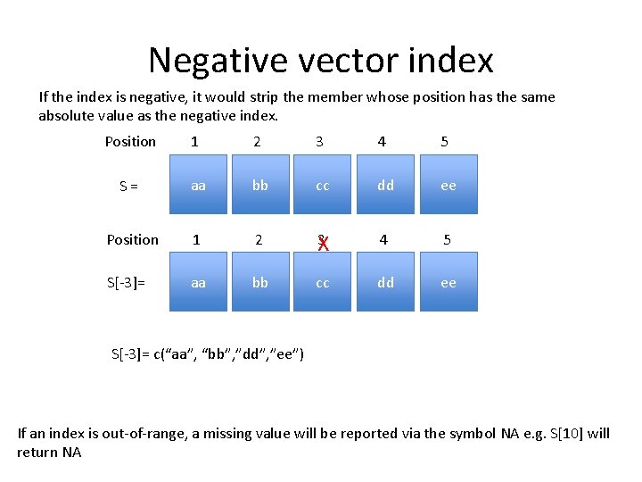 Negative vector index If the index is negative, it would strip the member whose